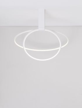 Nova Luce Garve - plafondlamp - Ø 60 x 20 cm - 70W dimbare LED incl. - zandwit