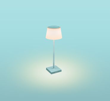 Century Italia Margò - oplaadbare buiten tafellamp - Ø 13 x 38 cm - 4W dimbare LED incl. - IP54 - turkoois