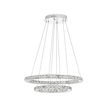Nova Luce Celine - hanglamp - 64 x 44 x 120 cm - 40W LED incl. - chroom