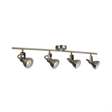 Searchlight Focus - opbouwspot 4L - 81 x 9 x 16 cm - antiek messing