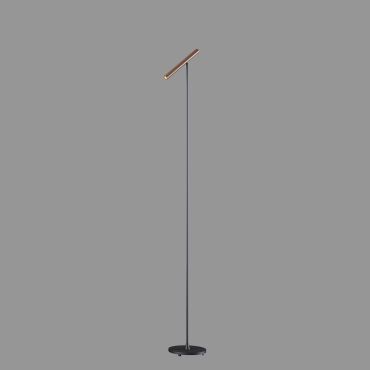 Artdelight Kansas - vloerlamp - 20 x 25 x 140 cm - 6W dimbare LED incl. - zwart en brons