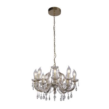 Searchlight Utah - luster - Ø 60 x 150 cm - IP65 - goud en transparant