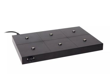 Lucide the dock Justine - Draadloze oplader / oplaadstation / Wireless charger - 46,2 cm x 32,6 cm x 5 cm - max. 6 lampen - zwart