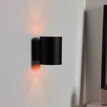 Lucide Xera - wandverlichting - 8 x 10 x 10 cm - goud, zwart