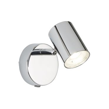 Searchlight Rollo - wandspot - 9 x 8,5 cm - 4W dimbare LED incl. - chroom