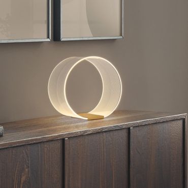 Nova Luce Valentin - tafellamp met snoerschakelaar - Ø 28 x 27,6 cm - 14W dimbare LED incl. - messing goud