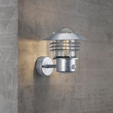 Nordlux Vejers Sensor - buiten wandverlichting met bewegingsdetector - 22 x 23 x 26 cm - IP54 - gegalvaniseerd staal