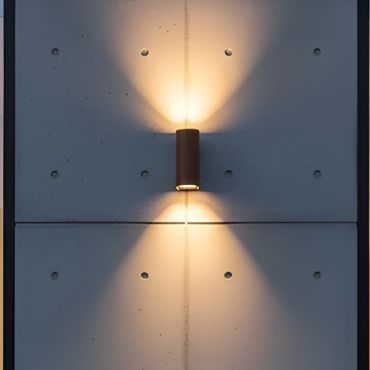 VK Lighting Dust - wandlamp - 7,1 x 17,1 x 9,6 cm - 2 x 6W LED incl. - IP65 - roestbruin