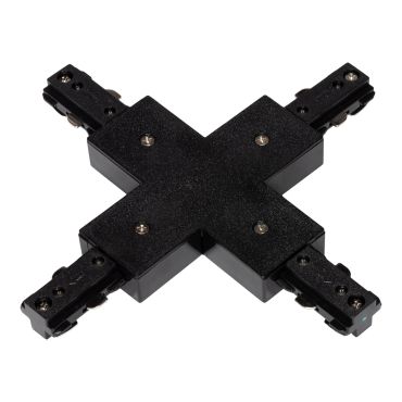 Projectlight - 1-fase railsysteem - X- connector - 18,2 x 18,2 x 1,8 cm - zwart