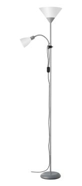 SHOWROOMMODEL - Brilliant Spari 4 - staanlamp - 180 cm -zilver en wit