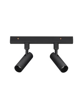 Nova Luce Buxton L - magnetisch railsysteem armatuur - 24,5 x 15,1 x 3,2 cm - 10W LED incl. - witte lichtkleur - zwart