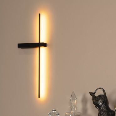Lucide Segin - wandverlichting - 60 x 22 x 22 cm - 6W LED incl. - zwart