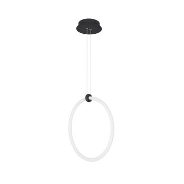 Nova Luce Girdino - hanglamp - 38 x 19 x 120 cm - 21W LED incl. - zand zwart