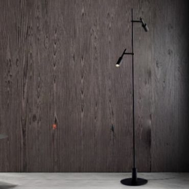 Nova Luce Joy - vloerlamp - Ø 25 x 161 cm - 14W LED incl. - zandzwart