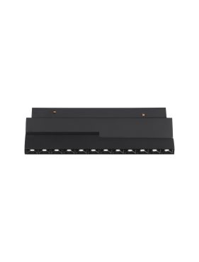 Nova Luce Ultra Slim - rail armatuur - 19,5 x 8,1 cm - 12W LED incl. - kantelbaar - warm witte lichtkleur - zwart