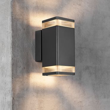 Nordlux Elm - buiten wandverlichting - 9 x 23,4 x 13 cm - IP44 - zwart