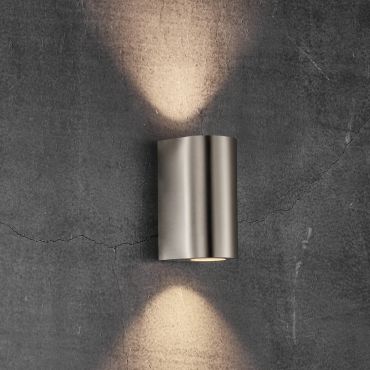 Nordlux Canto Maxi 2 - buiten wandverlichting - 8,7 x 17 x 10 cm - IP44 - roestvrij staal