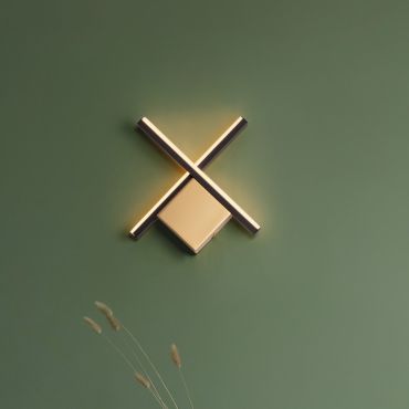 Nova Luce Cross - wandlamp - 30 x 30 x 4 cm - 10W LED incl. - geborsteld goud en zandzwart