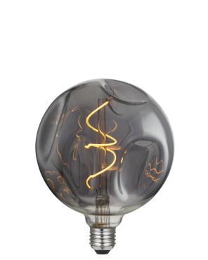 Daylight Italia Bumped LED lamp - Ø 14 x 18,5 cm - E27 - 5W dimbaar - 1800K - gerookt