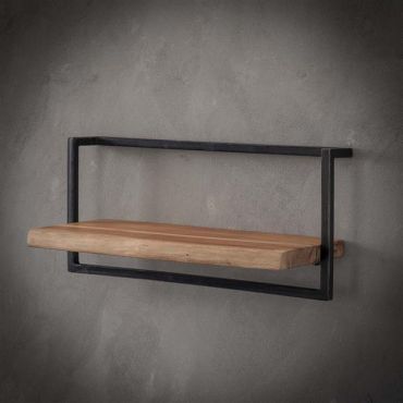 Vico Edge - wandschap - 65 x 25 x 30 cm - acaciahout