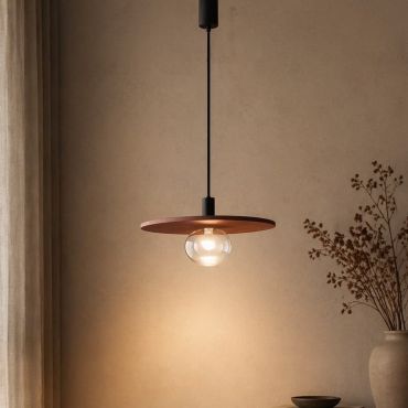 Nova Luce Vrahos - hanglamp - Ø 45 x 160 cm - rood terrazzo