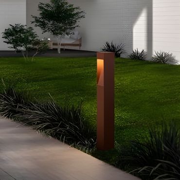Nova Luce Maddi - tuinpaal - 8,5 x 60 x 7,5 cm - 7W LED incl. - IP65 - zandcorten