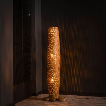 Vico M Bars - vloerlamp - Ø 40 x 145 cm - lichtbruin