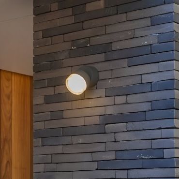 Lutec Dropsi - buiten wandverlichting - slimme verlichting - Lutec Connect - 9,4 x 9,4 x 11,5 cm - 9,5W LED incl. - IP44 - donkergrijs