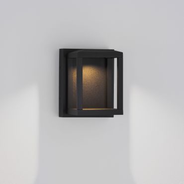 Nova Luce Prive - buiten wandverlichting - 10 x 13 x 12 cm - 9W LED incl. - IP65 - zandzwart
