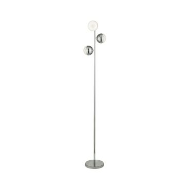Searchlight Marbles - staanlamp - Ø 25 x 152 cm - 5W LED incl. - chroom