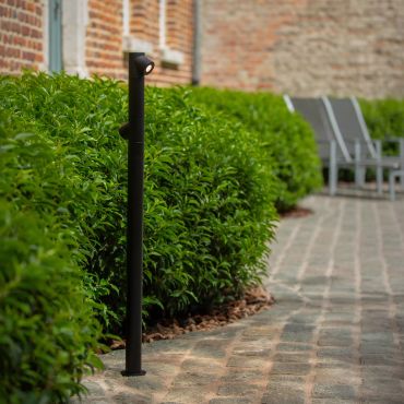 Lucide Ibamba - tuinpaal - 10 x 11,6 x 100 cm - 2 x 6W LED incl. - IP65 - zwart