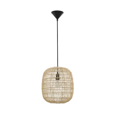 Nova Luce Melody - hanglamp - Ø 30,5 x 215 cm - lichtbruin