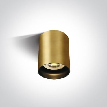 ONE Light GU10 Dark Light - opbouwspot 1L - Ø 6,8 x 9,5 cm - geborsteld messing