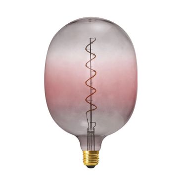 Daylight Italia Coriandoli Egg XL LED lamp - Ø 18 x 27 cm - E27 - 4W dimbaar - roze/grijs