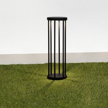 Nova Luce Nereus - tuinpaal - Ø 16 x 50 cm - 8W LED incl. - IP65 - donker antraciet