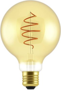 Nordlux LED filament lamp - Ø 9,5 x 14 cm - E27 - 5W dimbaar - 2200K - amber