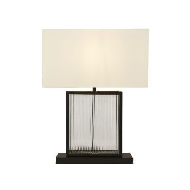 Searchlight Clarendon - tafellamp - 40 x 53 cm - zwart en wit