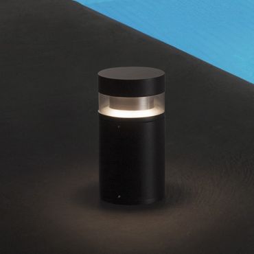 Nova Luce Tala - tuinpaal - Ø 13,4 x 25 cm - 12W LED incl. - IP54 - donker antraciet