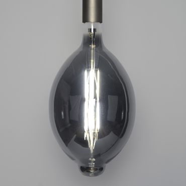 Vico LED filament lamp dimbaar - Ø 18 x 33 cm - E27 - 8W - 2700K - gerookt grijs