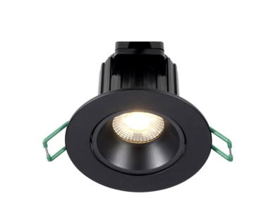 Sylvania Start Spot - inbouwspot - Ø 86 mm, 72 mm inbouwmaat - 9W dimbare LED incl. - IP44 - 2700K - zwart