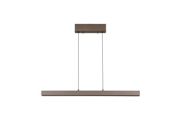 Searchlight Linear LED - hanglamp - 95-150 x 18 x 150 cm - 39W dimbare LED incl. - instelbare lichtkleur - koffiebruin
