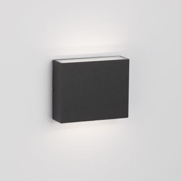 Nova Luce Dewi - buiten wandverlichting - 11,8 x 9,7 x 3,8 cm - 8W LED incl. - IP65 - donker antraciet