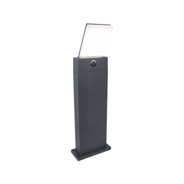 Lutec Pano - tuinpaal - 20 x 15,6 x 63,5 cm - 17,5W LED incl. - IP54 - donkergrijs
