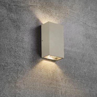Nordlux Rold Hoek - buiten wandverlichting - 9 x 16 x 5,5 cm - 2 x 5W LED incl. - IP54 - taupe
