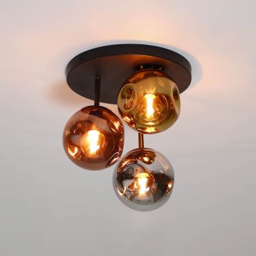 Vico Stellar - plafondlamp - Ø 30 x 33 cm - zwart
