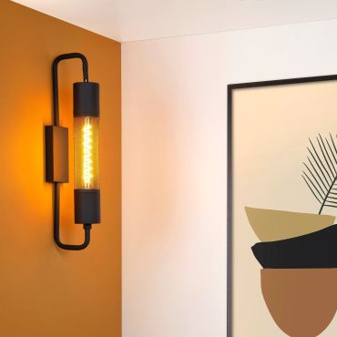Lucide Calixt - wandverlichting - 8 x 14 x 51 cm - zwart