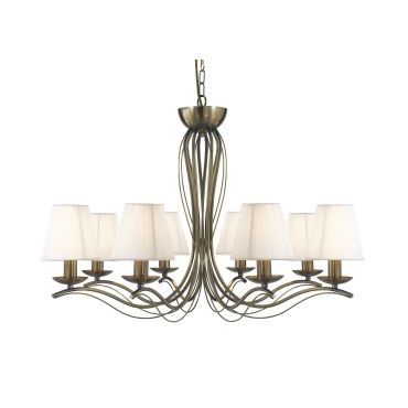 Searchlight Andretti - luster - Ø 76 x 108 cm - antiek messing