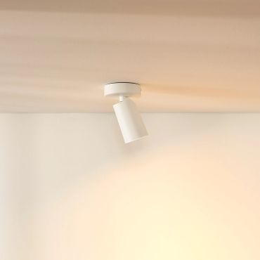 Lucide Xyrus - opbouwspot - 9 x 12,5 x 9 cm - 5W dimbare LED incl. - dim to warm - wit