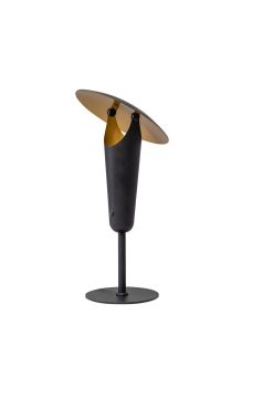 ETH The Britt - tafellamp - Ø 25 x 47 cm - zwart en messing