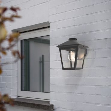 Lutec Zago - buiten wandverlichting - 16 x 16,3 x 19,9 cm - IP44 - zwart